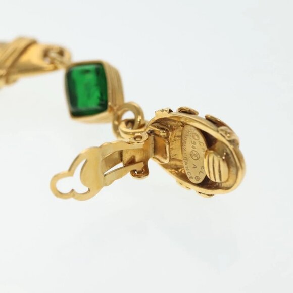 CHANEL COCO Mark Gripoa Earring metal Gold CC Auth BA4542V - Picture 8 of 14